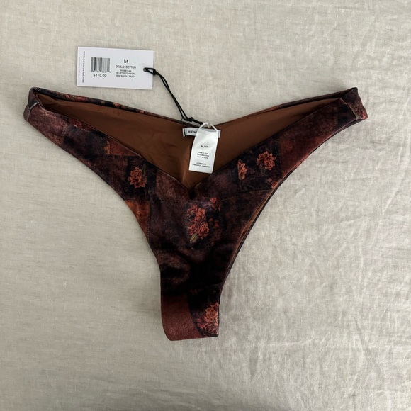 NWT We Wore What Velvet Bikini Set in Saddle - Picture 6 of 11